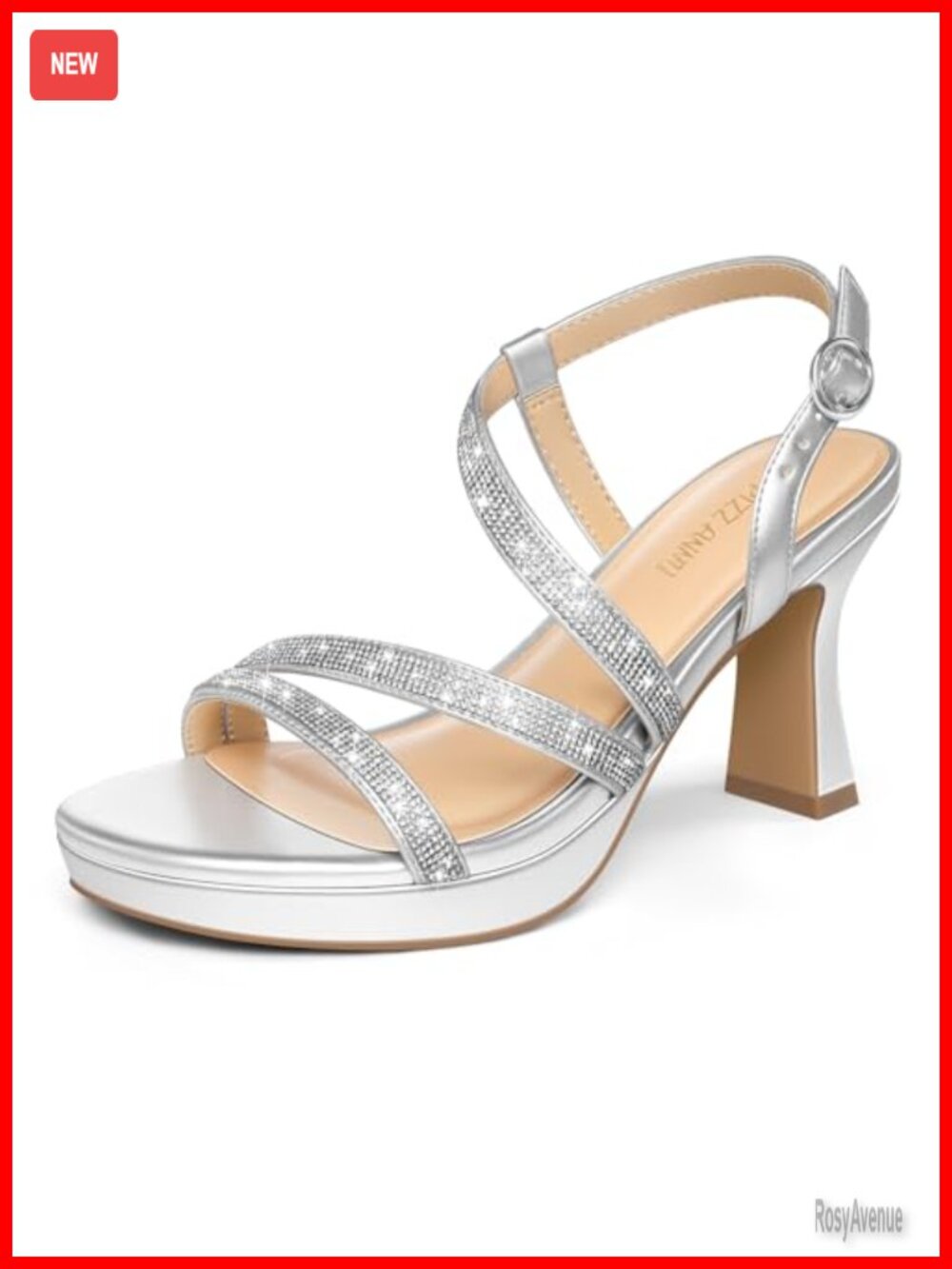 PIZZ ANNU SoleBella Platform Block Heel Sandals 3 Inch Chunky Heels Open Toe